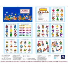 36" X 44" Panel Fabric Books Soft Book Childrens Things Cotton Fabric D677.05