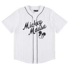 Disney Mickey Mouse Shirt Men's Button Up Short Sleeve Jersey Top 28