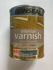 Ronseal Diamond Hard Interior Wood Varnish GRAPHITE GLOSS 750ml