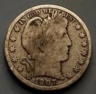 1907 O BARBER HALF DOLLAR - US COLLECTIBLE COIN 90% SILVER