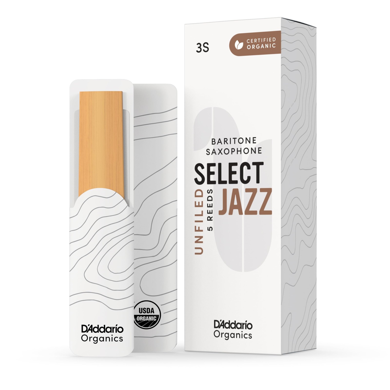 D'Addario Baritone Saxophone Reeds 3 Soft Unfiled