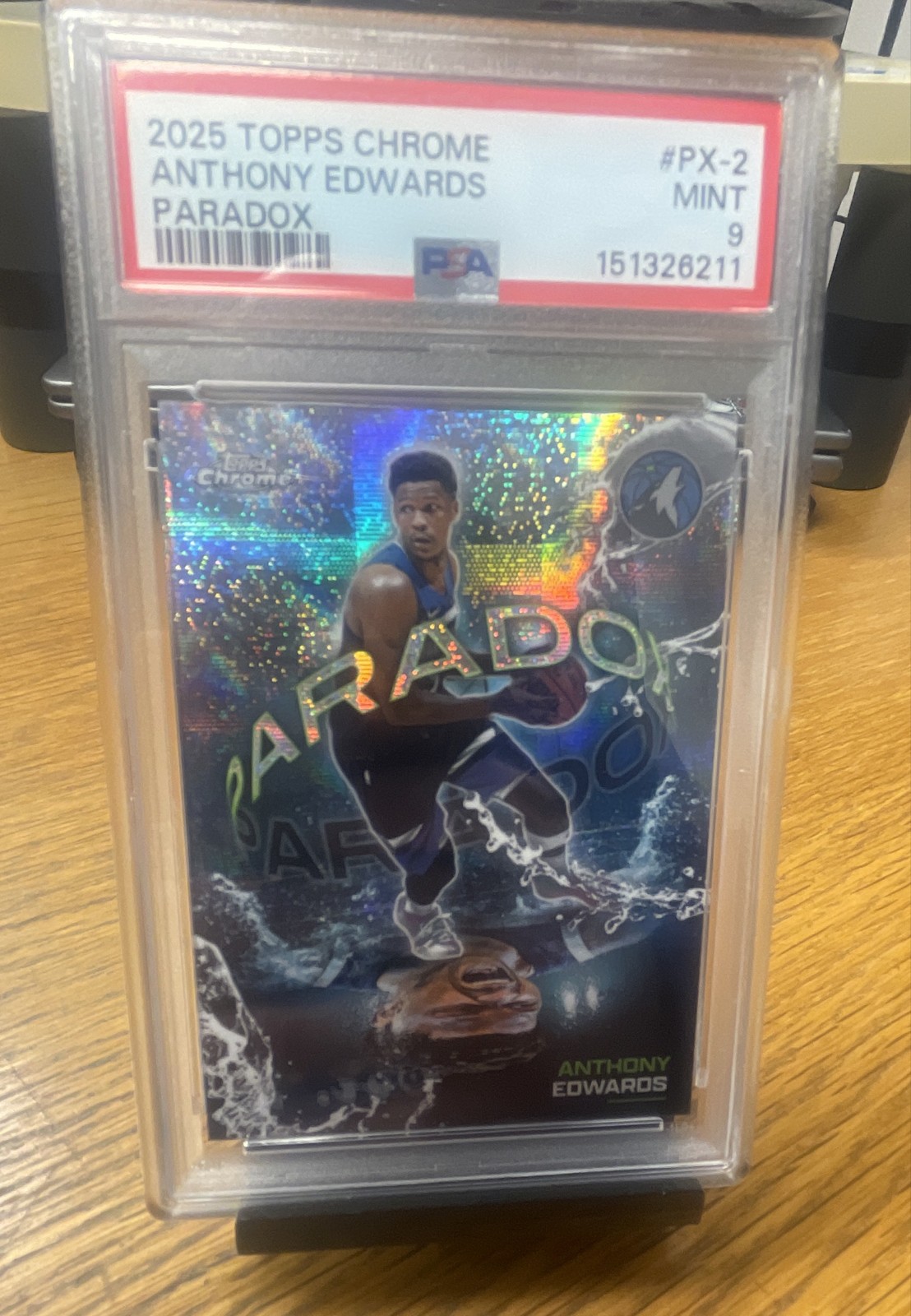2025 Topps Chrome Anthony Edwards Paradox #PX-2 Timberwolves PSA 9