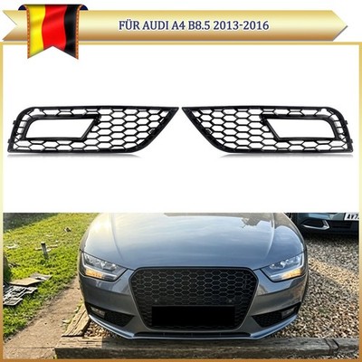 Stoßstangengitter Kühlergrill Nebelscheinwerfer Schwarz für Audi A4 B8.5 13-16