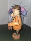Vintage Handmade German Wooden Incense Burner Bearded Man Hat Tray GDR 1970 — photo 2