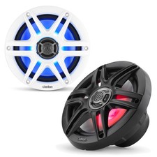 Clarion CMS-651RGB-SWB - 6.5-inch Coaxial Marine Speakers with built-in RGB i...