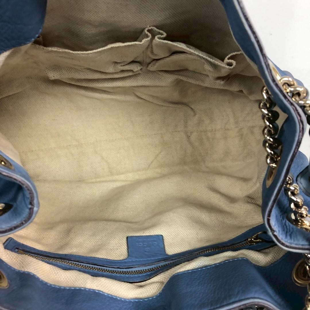 GUCCI Soho Interlocking Chain Shoulder Tote Bag Leather Women Used thumbnail 6