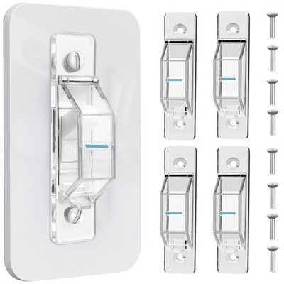 4 Pack Light Switch Cover Guard,Light Switch Lock With Glow In The Dark Effect