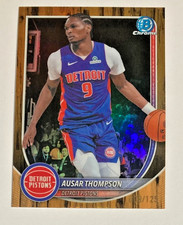 2025-26 BOWMAN CHROME AUSAR THOMPSON FLOORBOARD REFRACTOR #/125 DETROIT PISTONS