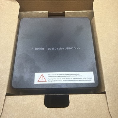 Belkin INC002 Dual-Display USB-C Universal Laptop Dock Station Open Box