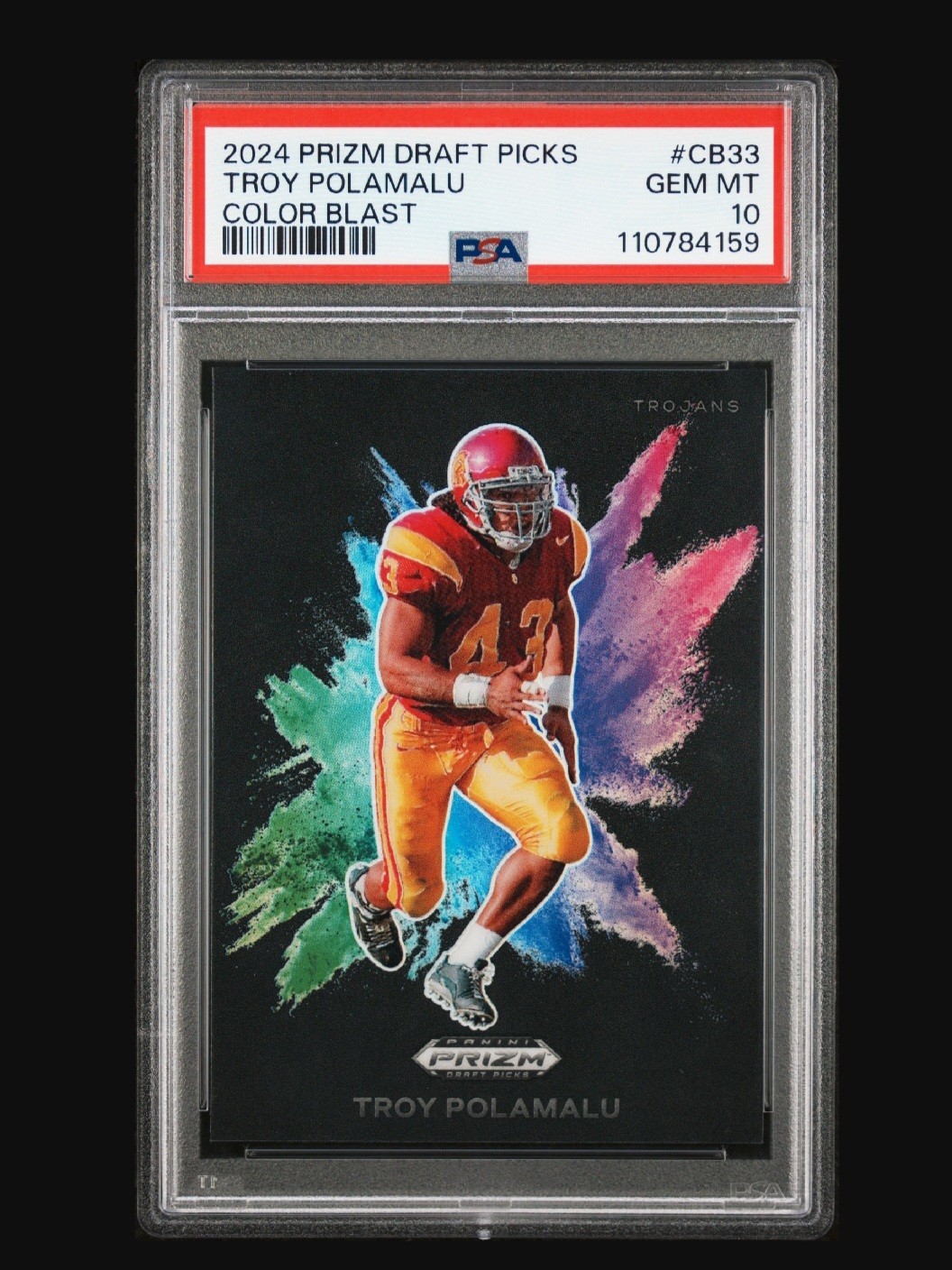 Troy Polamalu #33 2024 Panini Prizm Draft Picks Football Color Blast
