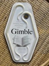 Gimble Traveler Hands Free Reading Tool.,Book Stands & Holders Clear/White Book