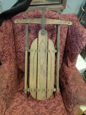 Yankee Clipper Sled With Rare Airplane  And Size model no 9 