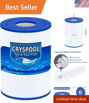 Durable 07018 Filter Cartridge for Star-Clear C250 & PA25-4, Spa Water Clarity