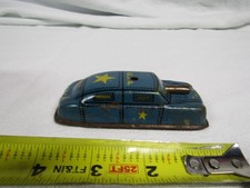VINTAGE TIN LITHO TOY MILITARY CAR TANK ARGO USA ARMY BLUE