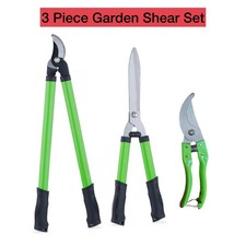 3-Piece Garden Tool Set – Tree Lopper, Hedge Shears & Pruning Secateurs Cutting