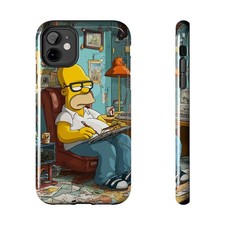 Humorous Cartoon Phone Cases, Tough Simpsons Phone Cover, Fun Gift for him