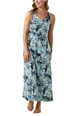 NEW UV Skinz V Neck Maxi Dress Shadow Ivy UPF 50+ Sun Protection MSRP $99 Sz. XL