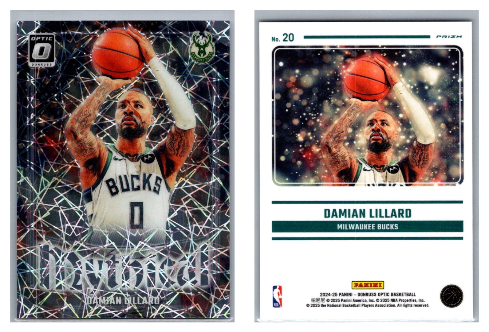 Damian Lillard 2024-25 Panini Donruss Optic Mythical Prizm #20 Case Hit