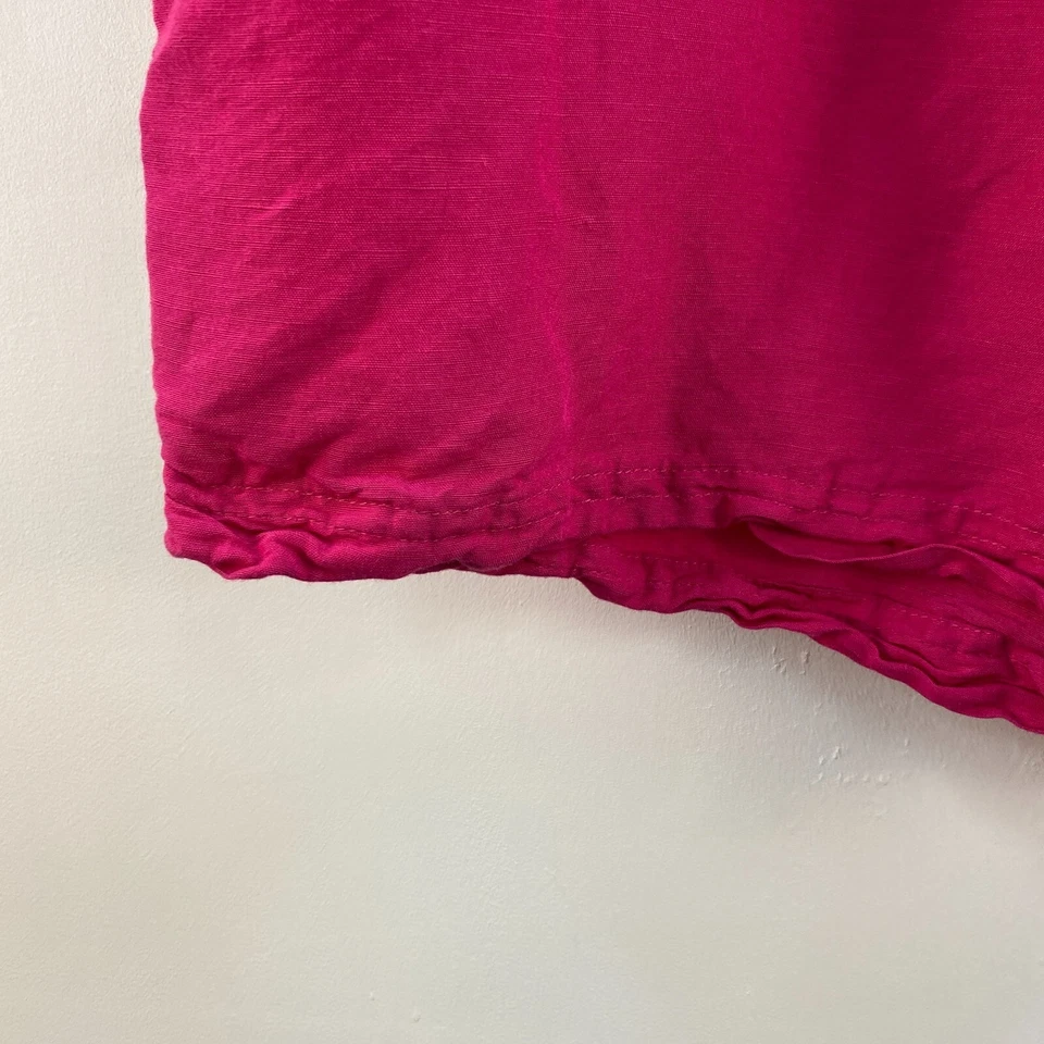 Pantalones Cortos Coldwater Creek Mujer 2X 20 10" Bolsillos Entrepierna Lino Rayón Tejido Rosa Foto 4 de 4