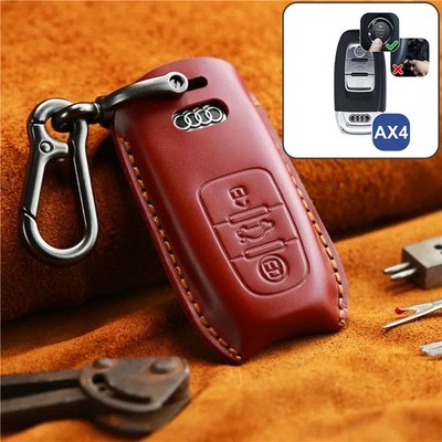 Carocase Key Cover for Audi A4 A5 A8 Q3 Q5 Q7 Keyless Key, Red