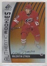2017 SP Game Used Authentic Rookies Orange Rainbow /113 Valentin Zykov #101 0a4