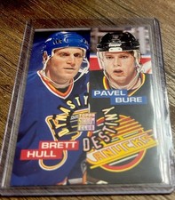 Pavel Bure Brett Hull 94-95 Topps Stadium Club  Dynasty Destiny 3/10