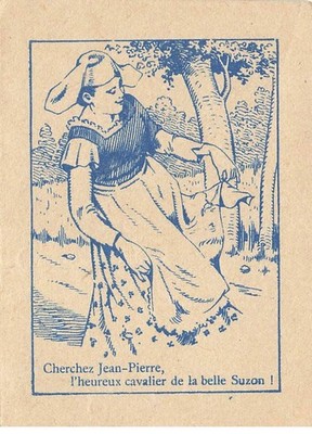 Kitschbild #CL40390 Holzlasur Majic Weiblich Mädchen Vom Lande Horn Schöne Suzon