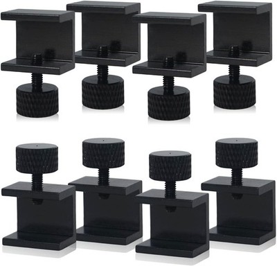 8pcs 3d Printer Glass Bed Clips, Lattice Fixing Clamp, Black