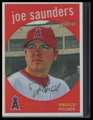 2008 Topps Heritage #C201 Joe Saunders Chrome Refractors #/559