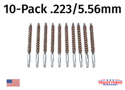 #ad 10pk Bronze Gun Cleaning Bore Brushes .22 .223 5.56mm Caliber Rifle $12.95