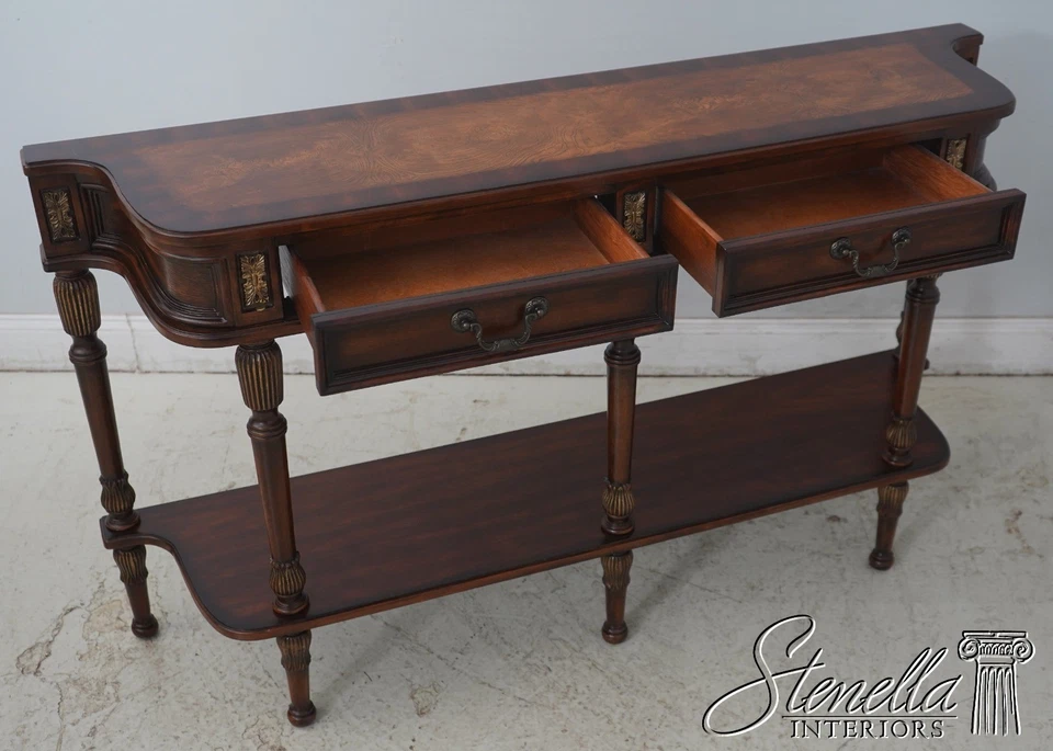 F70541: Mesa sofá consola BUTLER Burl olmo y cereza Foto 3 de 4