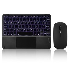 Ultra-Slim Bluetooth Keyboard with Built-in Touchpad and Mouse Portable Mini ...
