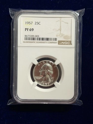 1957 Silver Proof 25C NGC PF 69