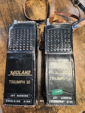 Vintage Midland Triumph 10 Transistor Handheld Radio Walkie Talkie For Parts