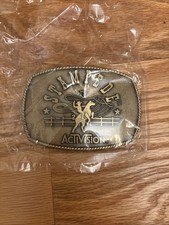 Atari's STAMPEDE Activision Award Patch Bronze Belt Buckle - Rare - Vintage NEW