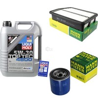 Mann Inspektionspaket 5L Liqui Moly Top Tec 5W-30 FüR Hyundai I30 1.4 1.6 Gdi