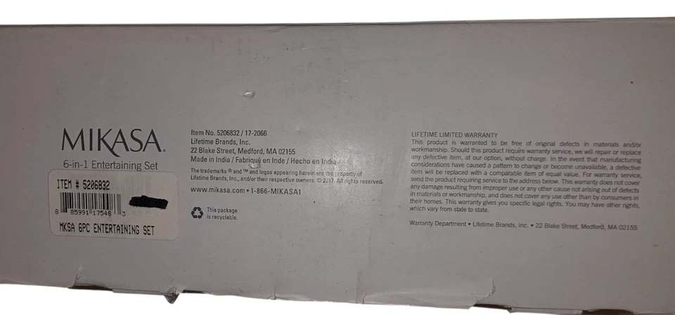 Mikasa 6-in-1 Entertaining Set Stainless Steel with Box – Open Box – Excellent - Image 3 of 4