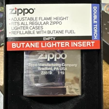 Zippo Butane Dual Torch Insert For Regular Size Zippo Lighters 65827  New In Box