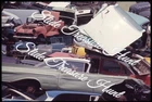 Junkyard Cars Stacked Scrapyard Wrecked New York 35mm Slide 1960s