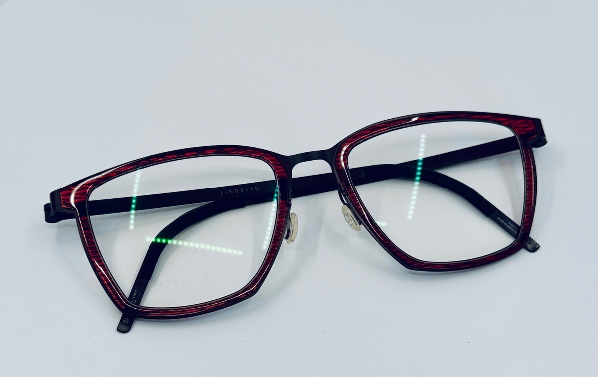 LINDBERG STRIP 9731 037/C9FJ T407 U14 Burgundy Square Eyeglasses