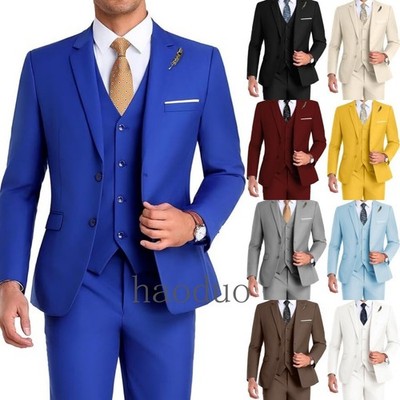 Stilvoller Herren Anzug Trauzeugen Business Jacke Weste Hose Formell Abschlussball Smoking Anzüge
