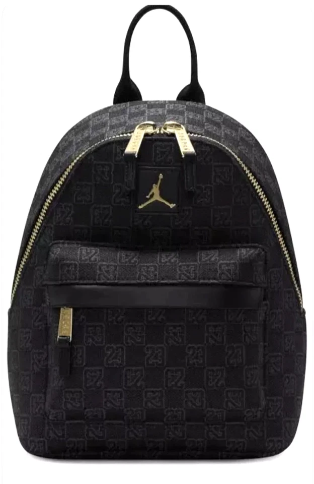 Jordan Nike Monogram Logo Jacquard Mini Backpack 8L Luxury Travel Bag - Image 2 of 4