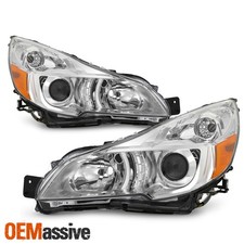 For 2013-2014 Subaru Legacy Outback Projector Chrome Headlight Pair Leftright