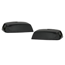 Pair Mirror Caps Cover Compatible with GMC Chevrolet Silverado Gloss Black