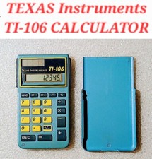 TEXAS INSTRUMENTS TI 106 Calcolatrice Vintage Calculator da COLLEZIONE FUNZIONA