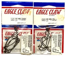 Eagle Claw 2 PACKS Rotating Auto LT Worm Hook Size 1/0 Bronze Finish 8 Count