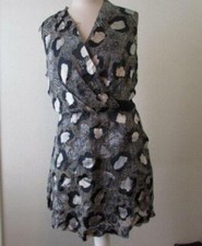 LEIFSDOTTIR Anthropologie womens 6 gray blue silk blend sleeveless dress