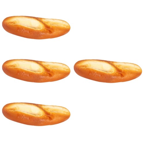 4pcs Simulated Bread Decor Artificial Bread Model Bread Prop Decorative Bread