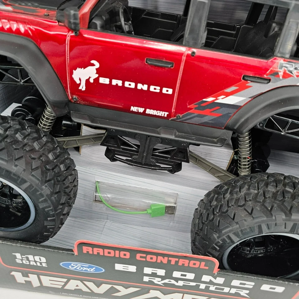 New Bright Ford Bronco Raptor Remote Radio Control Car Heavy Metal 1:10 Red New - Image 4 of 4
