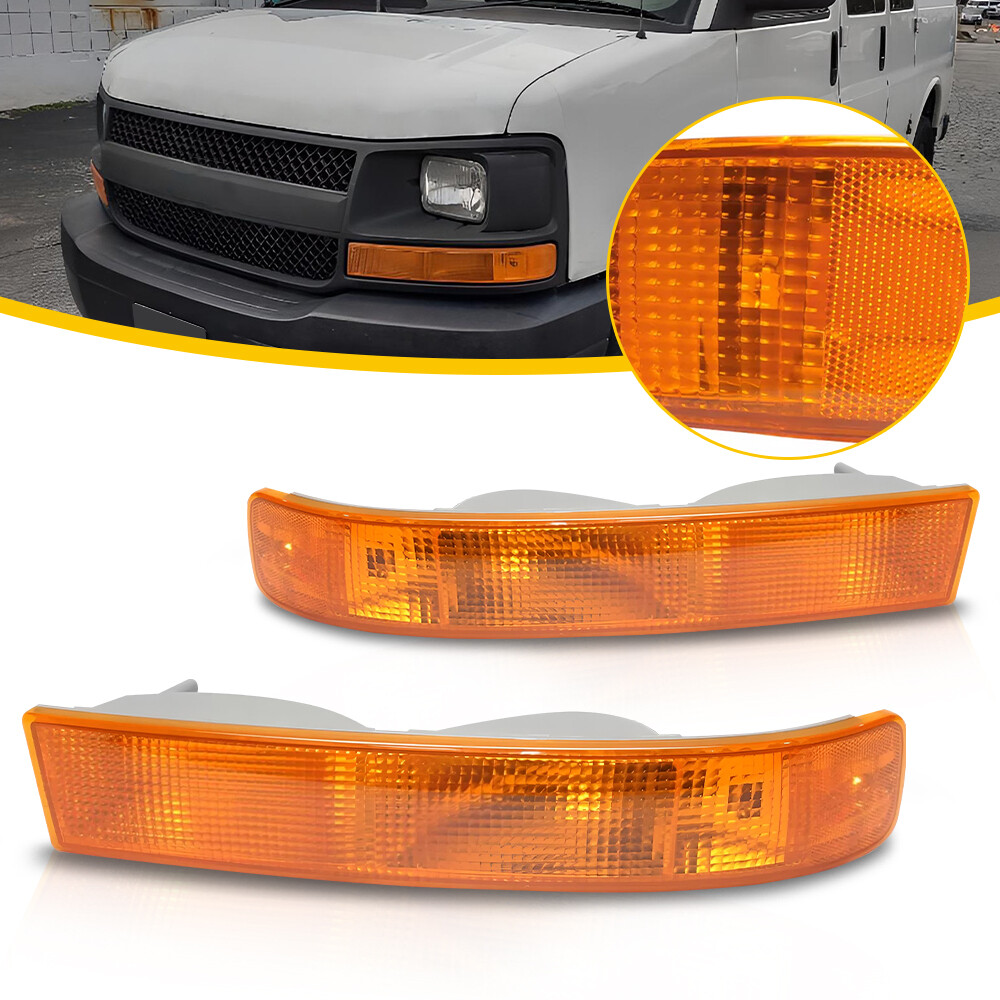 AUXITO Pair Corner Light For 03-23 Chevy Express/GMC Parking Turn Signal Lamp